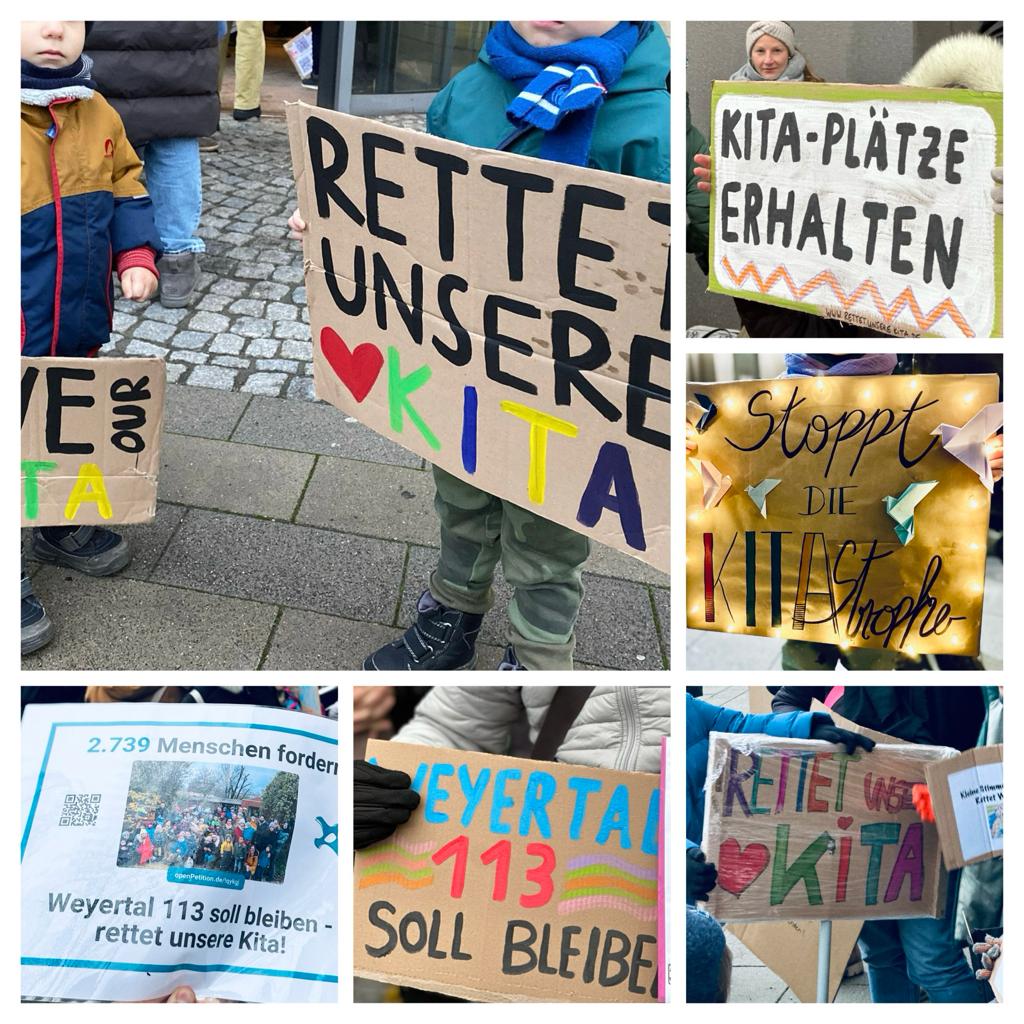 Demonstration vor dem Bezirksrathaus Köln-Lindenthal – Erste Unterschriften an Bezirksbürgermeisterin übergeben